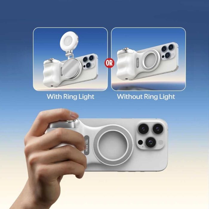 Fun Shot Magnetic Phone Camera DSLR Style Shutter Grip for Smart Phones & Android